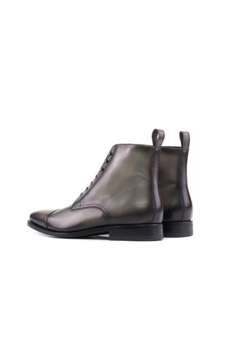 Ambrogio Bespoke Gray Leather Jumper Boots (AMB2399)-AmbrogioShoes