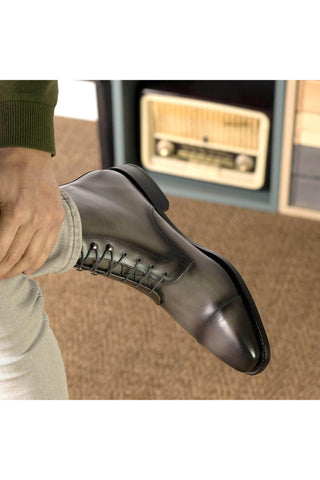 Ambrogio Bespoke Gray Leather Jumper Boots (AMB2399)-AmbrogioShoes