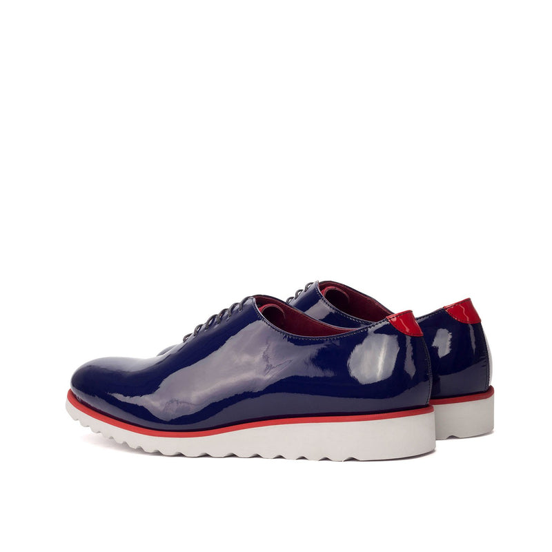 Ambrogio 3325 Bespoke Men's Shoes Blue & Red Patent Leather Dress Oxfords (AMB1287)-AmbrogioShoes