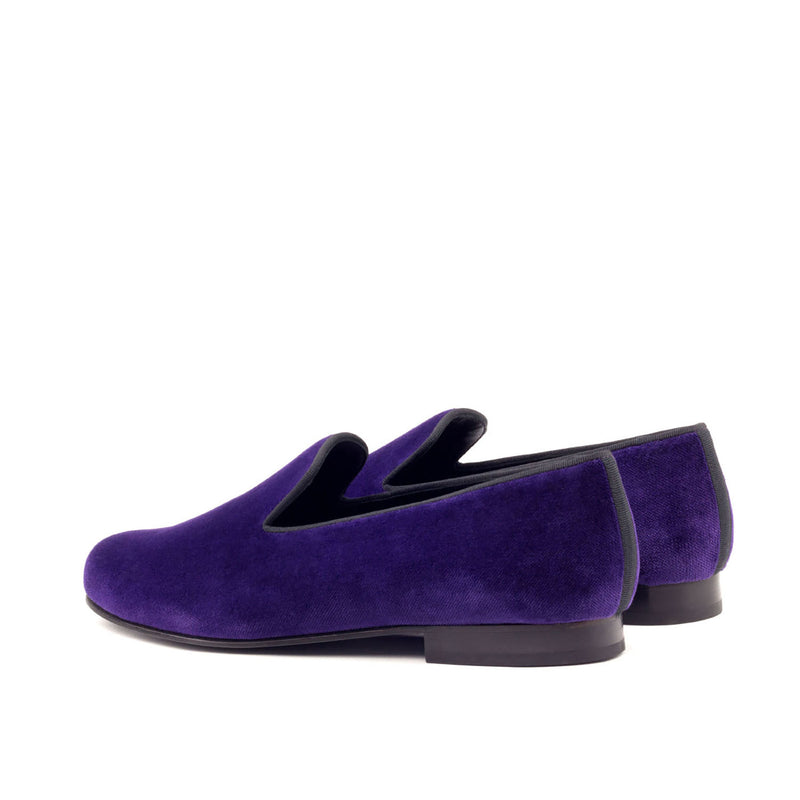 Ambrogio 2725 Bespoke Men's Shoes Purple Velvet Slip-On Loafers (AMB1310)-AmbrogioShoes