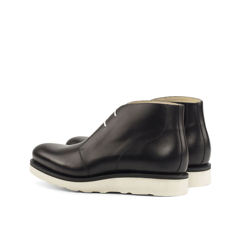Ambrogio 4324 Bespoke Custom Men's Shoes Black Calf-Skin Leather Chukka Boots (AMB1459)-AmbrogioShoes