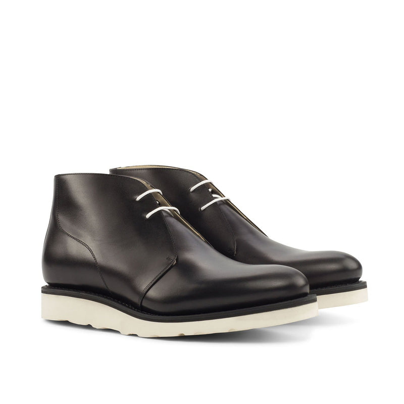Ambrogio 4324 Bespoke Custom Men's Shoes Black Calf-Skin Leather Chukka Boots (AMB1459)-AmbrogioShoes