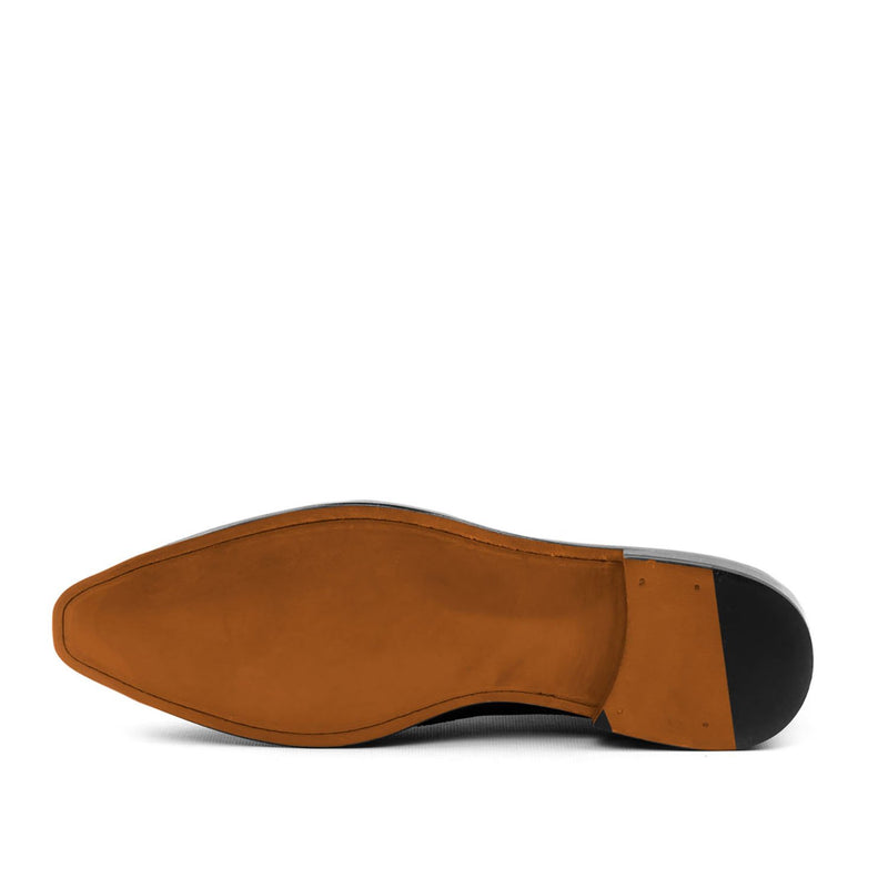 Ambrogio 1776 Bespoke Custom Men's Shoes Brown & Gray Fabric / Crocodile Print / Calf-Skin Leather Derby Oxfords (AMB1697)-AmbrogioShoes