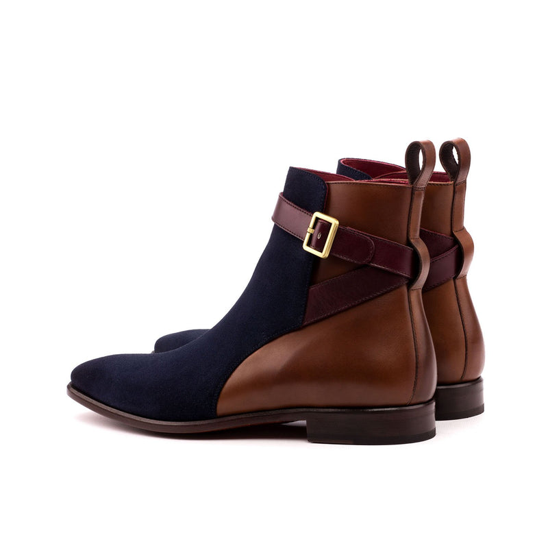 Ambrogio 3929 Bespoke Custom Men's Shoes Multi-Color Suede / Calf-Skin Leather Jodhpur Boots (AMB1446)-AmbrogioShoes