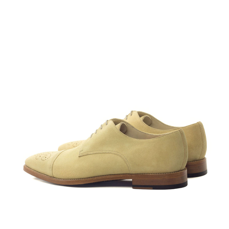 Ambrogio 2963 Bespoke Custom Men's Shoes Sand Suede Leather Derby Oxfords (AMB1547)-AmbrogioShoes