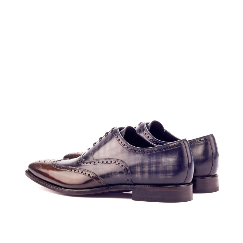 Ambrogio 3328 Bespoke Custom Men's Shoes Three-Tone Patina Leather Full Brogue Oxfords (AMB1745)-AmbrogioShoes