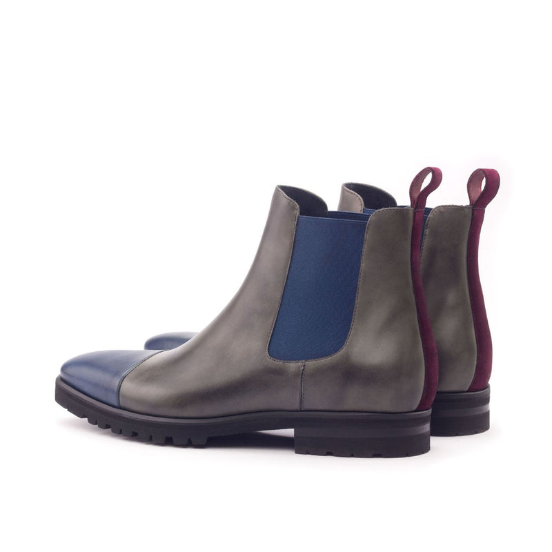 Ambrogio 3028 Bespoke Custom Men's Shoes Three Tone Suede / Calf-Skin Leather Chelsea Boots (AMB1541)-AmbrogioShoes