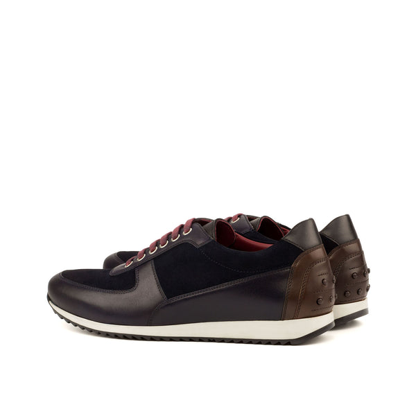 Ambrogio 3626 Bespoke Custom Men's Shoes Three-Tone Suede / Calf-Skin Leather Corsini Casual Sneakers (AMB1599)-AmbrogioShoes