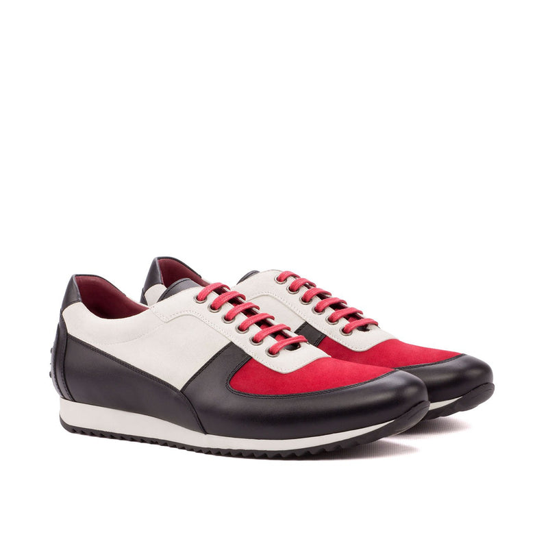 Ambrogio 3544 Bespoke Custom Men's Shoes Three-Tone Suede / Calf-Skin Leather Corsini Casual Sneakers (AMB1602)-AmbrogioShoes