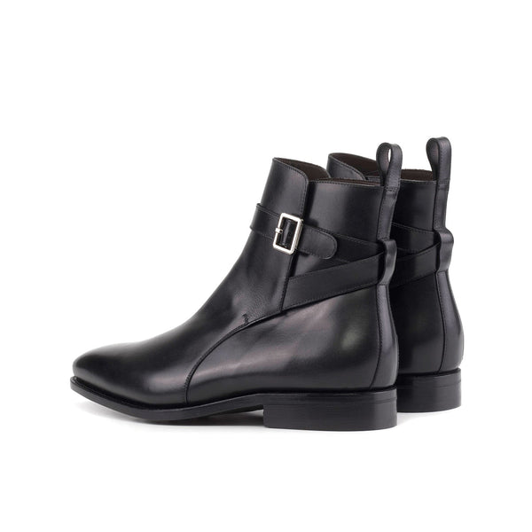 Ambrogio Bespoke Men's Shoes Black Calf-Skin Leather Jodhpur Boots (AMB2401)-AmbrogioShoes