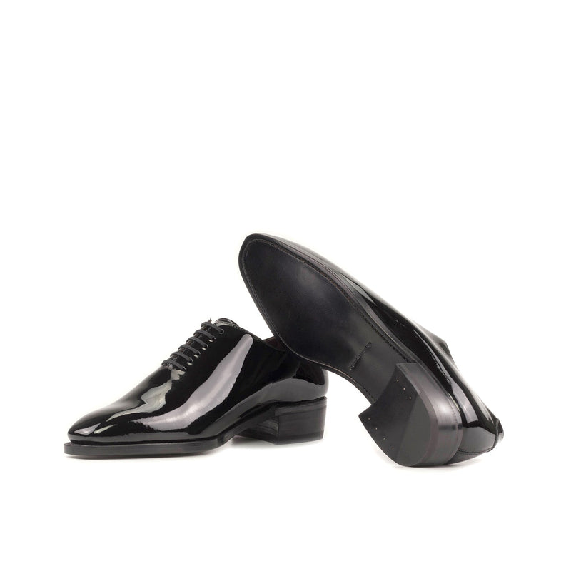 Ambrogio Bespoke Men's Shoes Black Patent Leather Belgravia High-Heel Wholecut Oxfords (AMB2388)-AmbrogioShoes