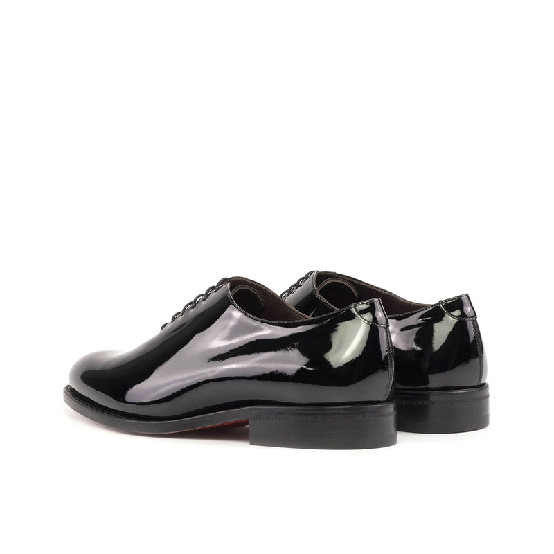 Ambrogio Bespoke Men's Shoes Black Patent Leather Wholecut Oxfords (AMB2327)-AmbrogioShoes