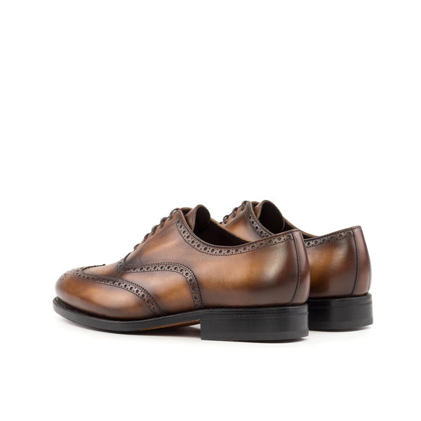 Ambrogio Bespoke Men's Shoes Brown Calf-Skin Leather Full Brogue Oxfords (AMB2324)-AmbrogioShoes