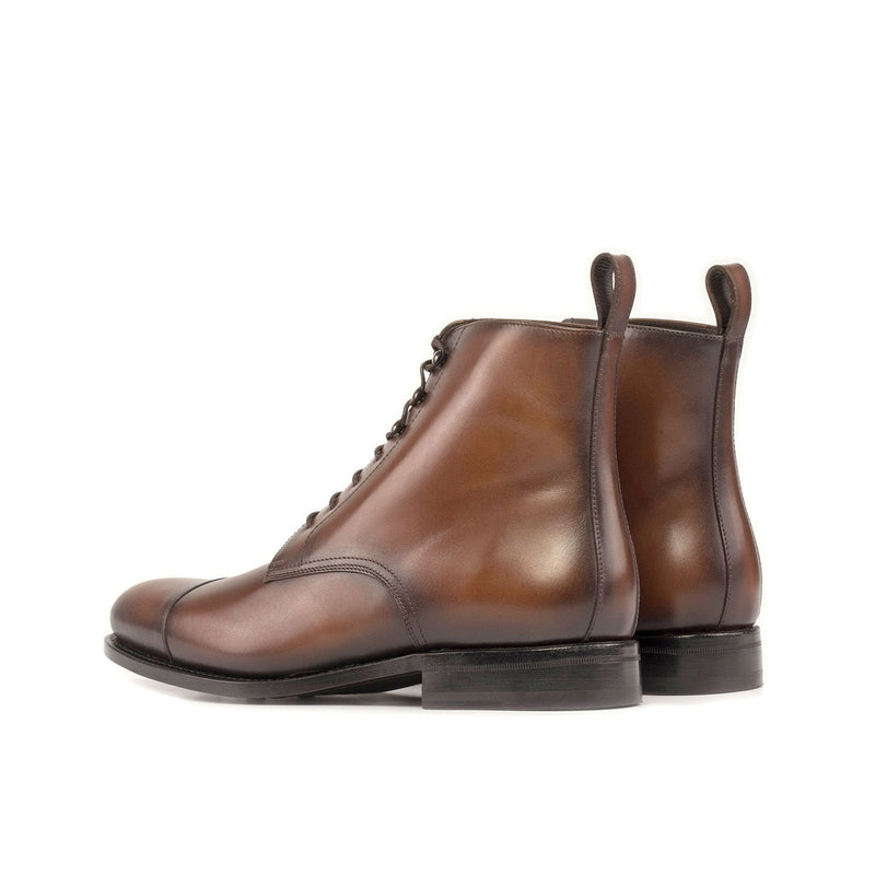 Ambrogio Bespoke Men's Shoes Brown Calf-Skin Leather Jumper Boots (AMB2407)-AmbrogioShoes