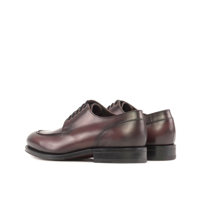 Ambrogio Bespoke Men's Shoes Burgundy Calf-Skin Leather Derby Split Toe Oxfords (AMB2306)-AmbrogioShoes