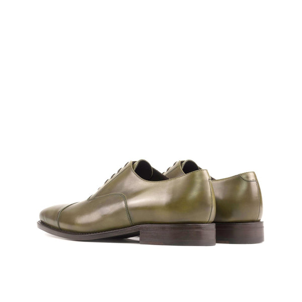 Ambrogio Bespoke Men's Shoes Forest Green Calf-Skin Leather Classic Cap Toe Oxfords (AMB2387)-AmbrogioShoes