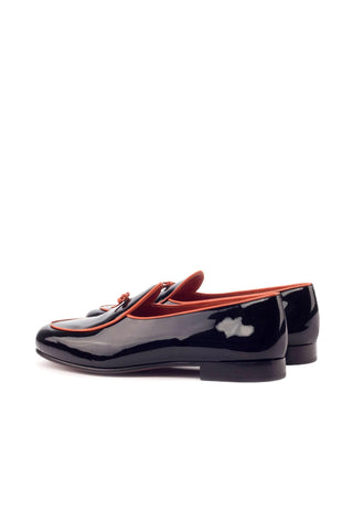 Ambrogio Black Patent Belgian Loafers (AMB1769)-AmbrogioShoes