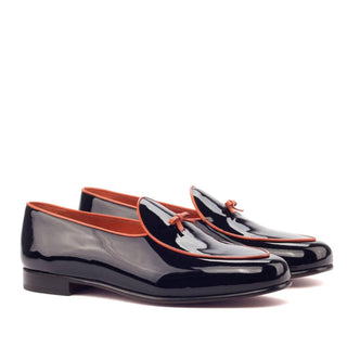 Ambrogio Black Patent Leather Belgian Loafers (AMB1769)-AmbrogioShoes