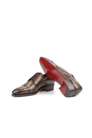 Ambrogio Brown Patina Leather Derby (AMB2083)-AmbrogioShoes