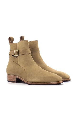 Ambrogio Camel Suede Jophpur Boots (AMB1754)-AmbrogioShoes