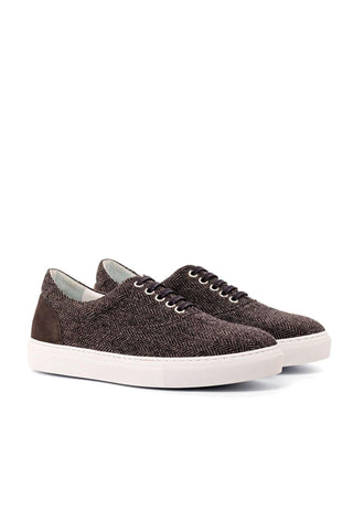 Ambrogio Gray Fabric / Suede Casual Sneakers (AMB2058)-AmbrogioShoes