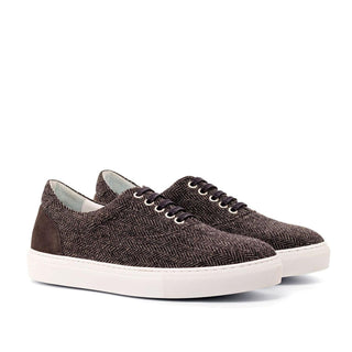 Ambrogio Gray Fabric / Suede Casual Sneakers (AMB2058)-AmbrogioShoes