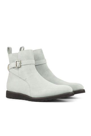 Ambrogio Gray Suede Jodhpur Boots (AMB1496)-AmbrogioShoes