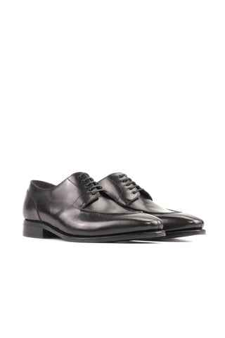 Ambrogio Handmade Black Calf-Skin Leather Derby Split-Toe (AMB2370)-AmbrogioShoes