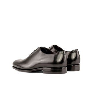 Ambrogio Handmade Black Calf-Skin Leather Wholecut Oxfords (AMB2304)-AmbrogioShoes