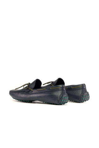 Ambrogio Handmade Black Full-Grain Leather Driver Loafers (AMB2394)-AmbrogioShoes