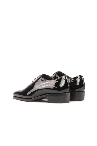 Ambrogio Handmade Black Patent Belgravia High-Heel Wholecut Oxfords (AMB2388)-AmbrogioShoes