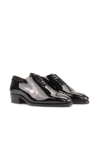 Ambrogio Handmade Black Patent Belgravia High-Heel Wholecut Oxfords (AMB2388)-AmbrogioShoes