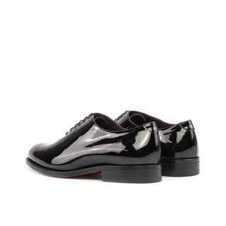 Ambrogio Handmade Black Patent Leather Wholecut Formal Oxfords (AMB2327)-AmbrogioShoes