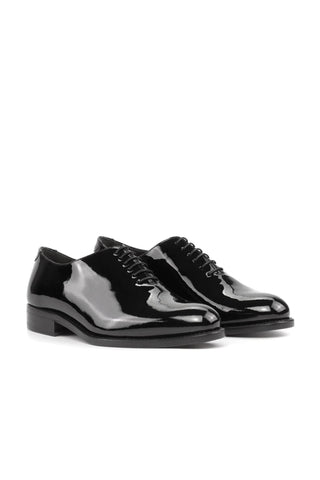 Ambrogio Handmade Black Patent Wholecut Formal Oxfords (AMB2327)-AmbrogioShoes