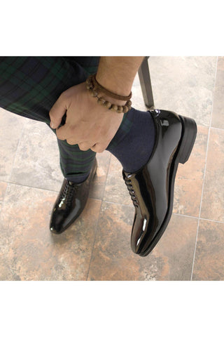 Ambrogio Handmade Black Patent Wholecut Oxfords (AMB2386)-AmbrogioShoes