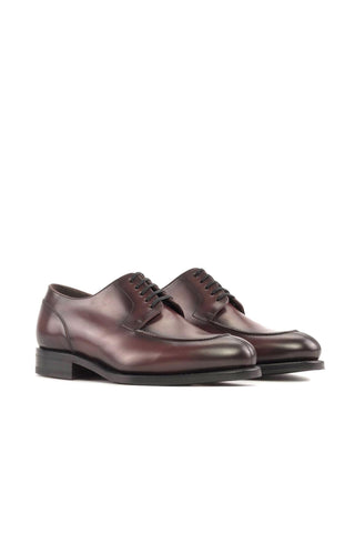 Ambrogio Handmade Burgundy Calf-Skin Leather Derby Split Toe (AMB2306)-AmbrogioShoes