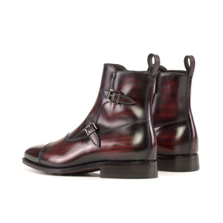 Ambrogio Handmade BurgundyPatina Leather Octavian Boots (AMB2359)-AmbrogioShoes