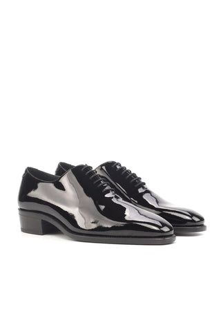 Ambrogio Handmade Custom Black Patent Wholecut Formal Oxfords (AMB1871)-AmbrogioShoes