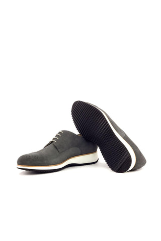 Ambrogio Handmade Custom Gray Suede Derby (AMB1922)-AmbrogioShoes