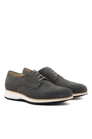 Ambrogio Handmade Custom Gray Suede Derby (AMB1922)-AmbrogioShoes