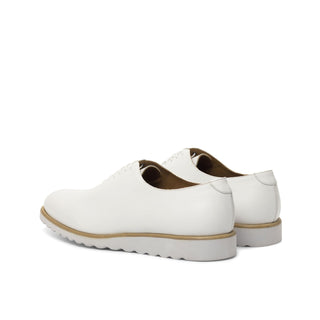 Ambrogio Handmade Custom White Box Calf-Skin Leather Wholecut Oxfords (AMB2176)-AmbrogioShoes