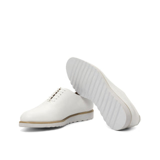 Ambrogio Handmade Custom White Box Calf-Skin Leather Wholecut Oxfords (AMB2176)-AmbrogioShoes