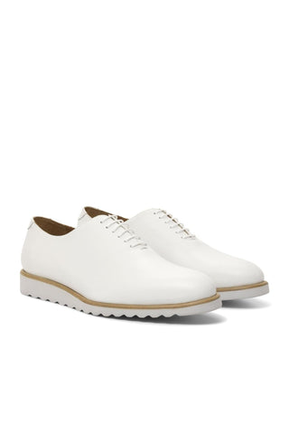 Ambrogio Handmade Custom White Box Calf-Skin Leather Wholecut Oxfords (AMB2176)-AmbrogioShoes