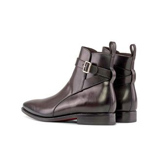 Ambrogio Handmade Dark Brown Calf-Skin Leather Jodhpur Boots (AMB2309)-AmbrogioShoes