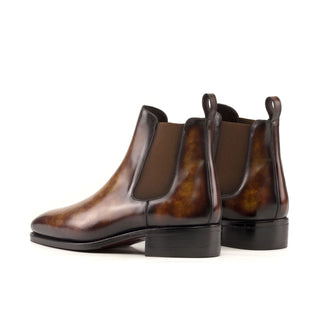 Ambrogio Handmade Fire Patina Leather Chelsea Boots (AMB2414)-AmbrogioShoes