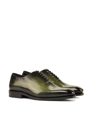 Ambrogio Handmade Men's Handmade Custom Made Shoes Green Patina Leather Oxfords (AMB1288) Ambrogio Handmade Men's Handmade Custom Made Shoes Green Patina Leather Oxfords (AMB1288)