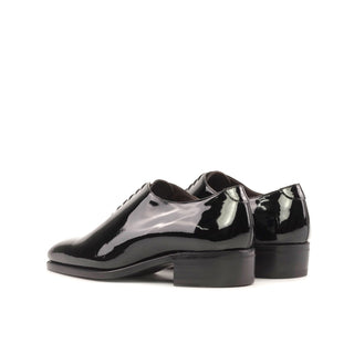 Ambrogio Handmade Men's Shoes Black Patent Leather Belgravia High-Heel Wholecut Oxfords (AMB2388)-AmbrogioShoes