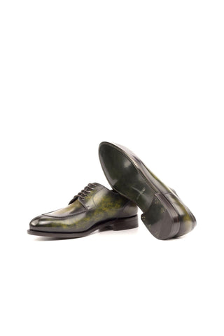 Ambrogio Khaki Green Patina Leather Derby (AMB2060)-AmbrogioShoes