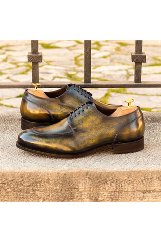 Ambrogio Khaki Green Patina Leather Derby (AMB2060)-AmbrogioShoes