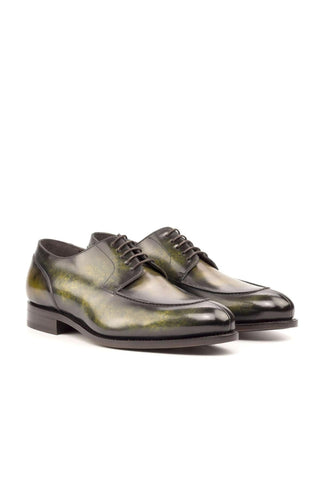 Ambrogio Khaki Green Patina Leather Derby (AMB2060)-AmbrogioShoes